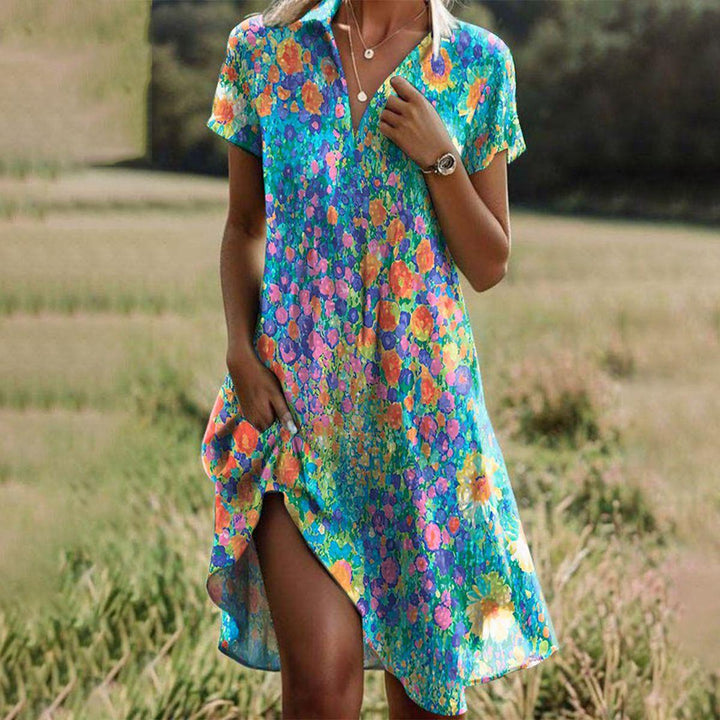 Boho Floral Maxi Dress Women Flowy Tummy Control Casual Summer