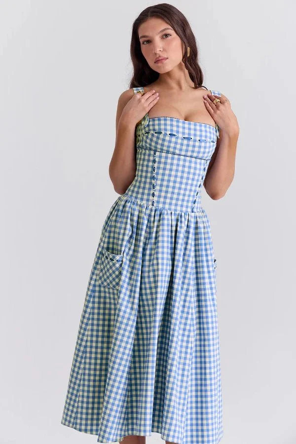 Pleated Maxi Dress Women White Georgette