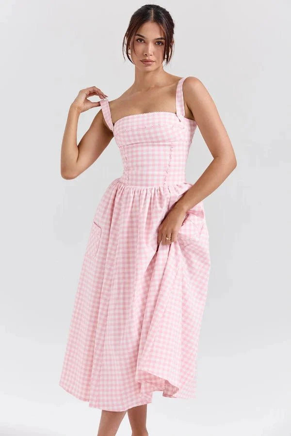 Pleated Maxi Dress Women White Georgette