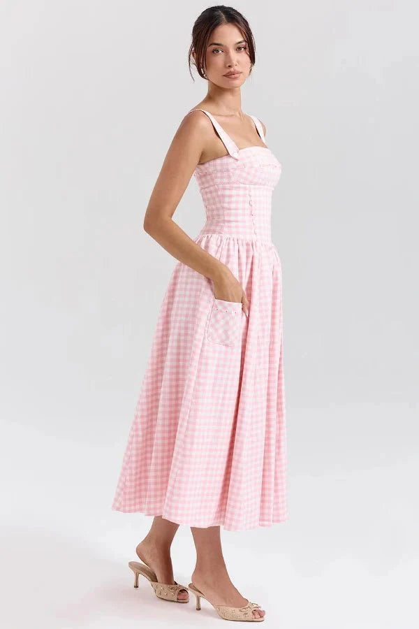 Pleated Maxi Dress Women White Georgette