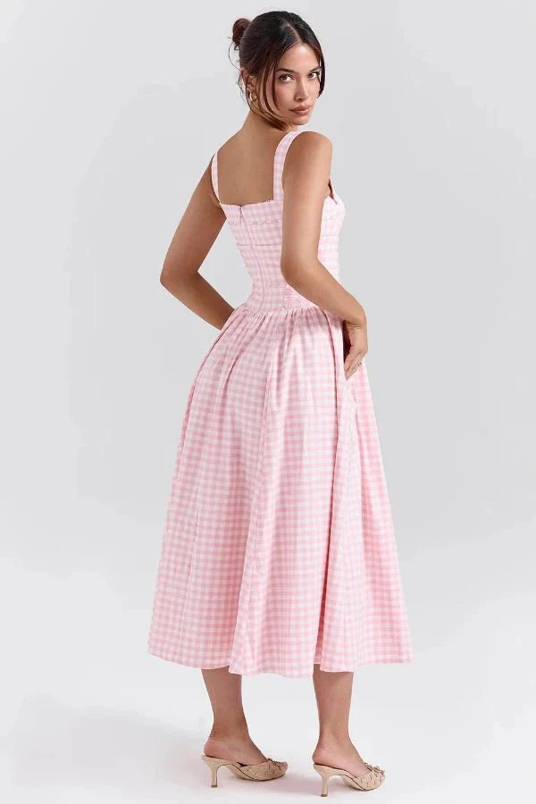 Pleated Maxi Dress Women White Georgette